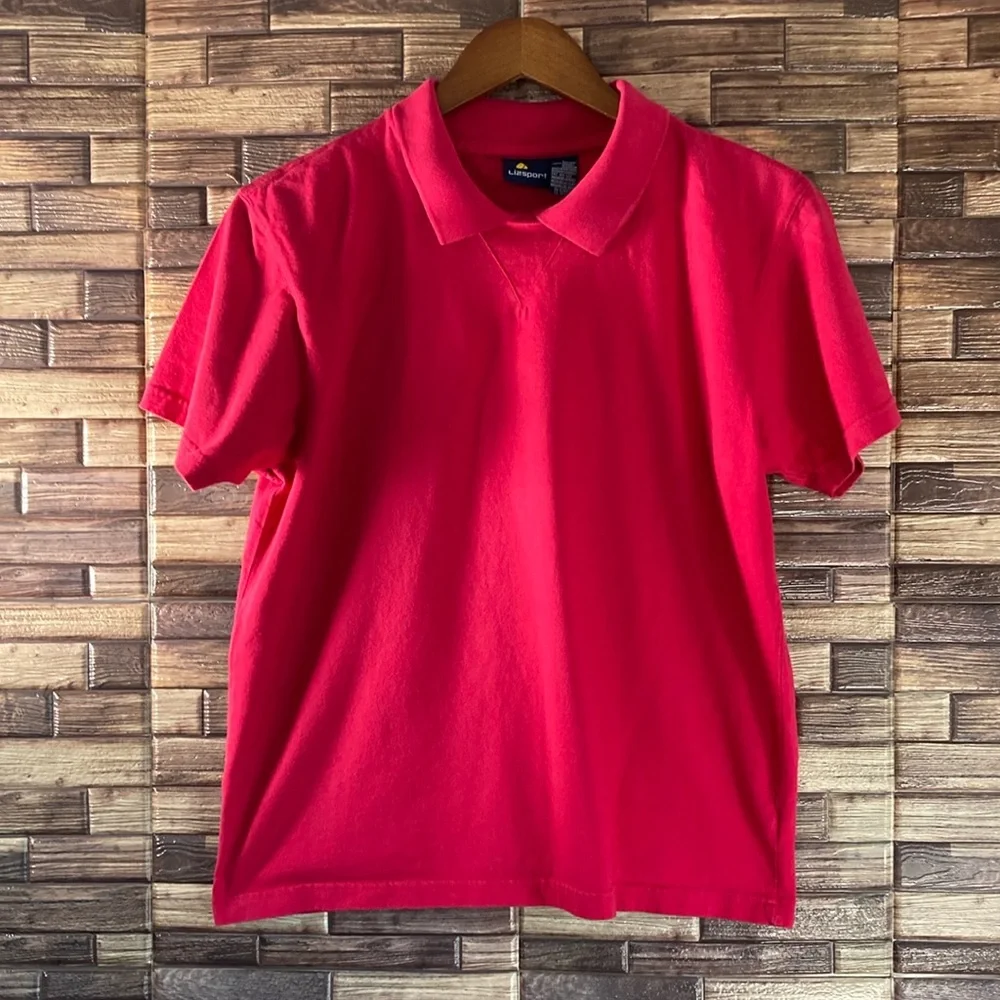 90’s Vintage Womens Large Liz Sport Red Polo EUC - Picture 1 of 7